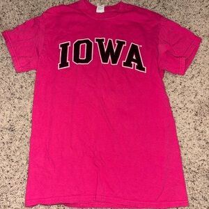Gildan Iowa Hot Pink Cotton Tee